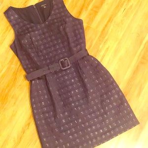 Banana Republic Sleeveless Belted Navy Dress